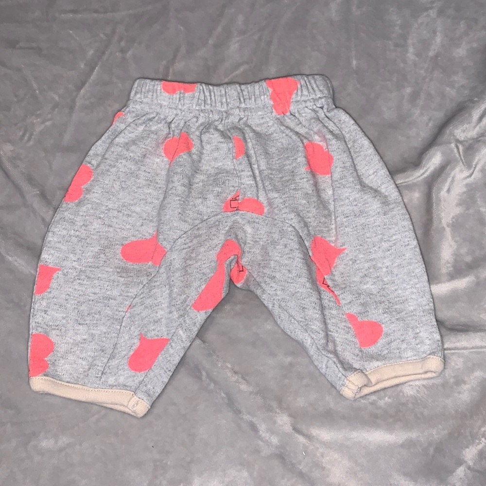Harley Davidson gray heart print sweat pants